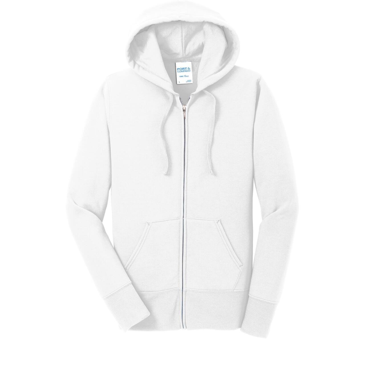 Port & Company® Ladies Core Fleece Full-Zip Hooded Sweatshirt